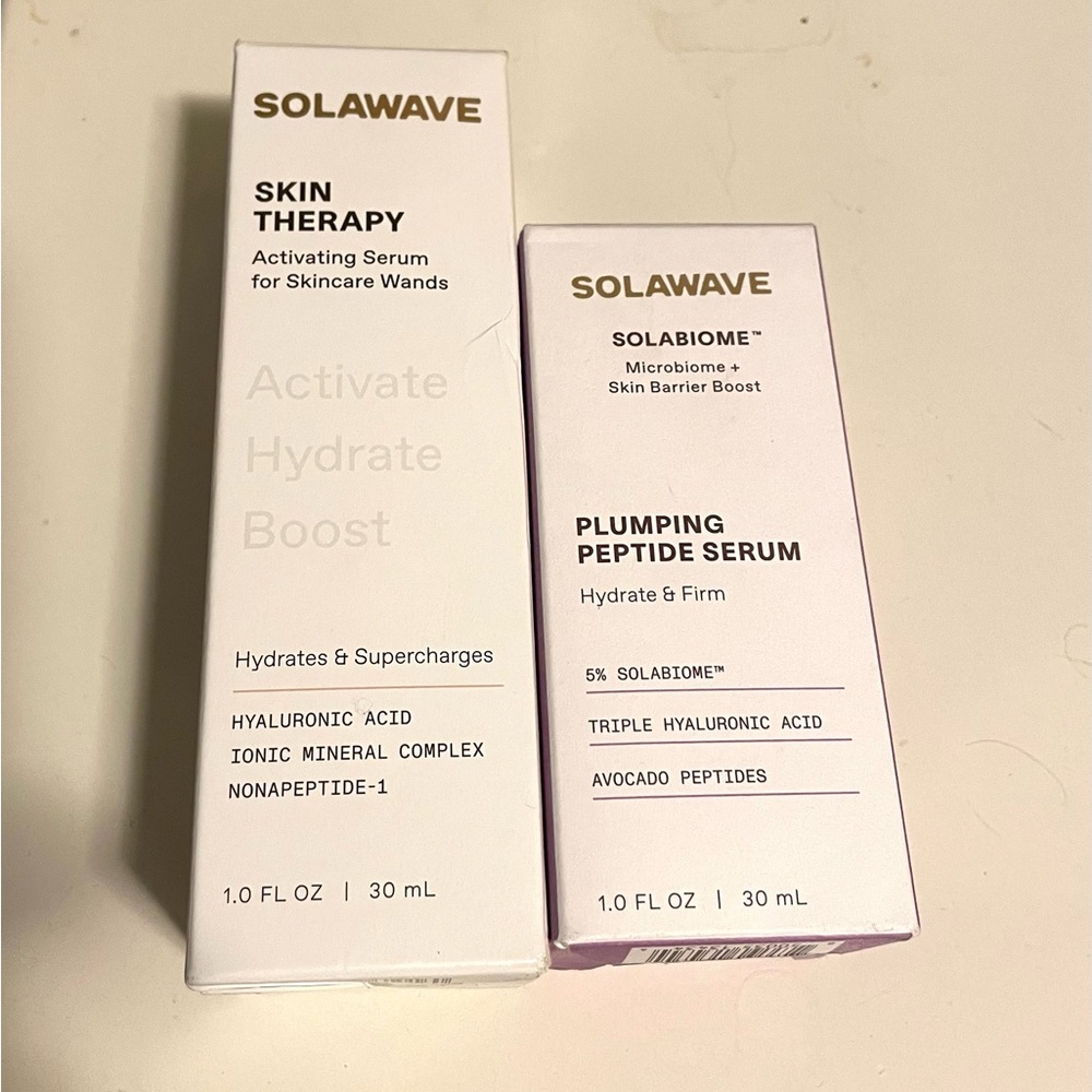 Solawave duo - skin therapy activating serum & plumping peptide serum